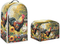 Rooster Blender Cover Toaster Cover 4 Slice Washable Dust Protection Sunflower Kitchen Small Appliance Dust Covers Kitchen Accessories