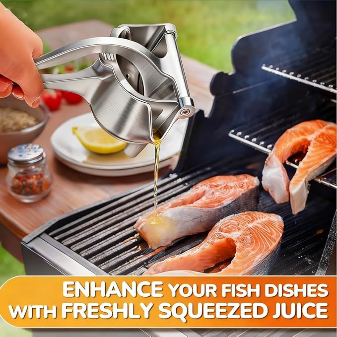 Hand Juicer Squeezer- Hydrogen Alloy Juicer, Efficient Manual Fruit Press Juicer with Ergonomic Grip, Aluminum Alloy Citrus Press for Orange Pomegranates Apple Lemon Lime, Easy to Clean (1PC)