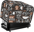 Coffee Brown Interesting 2 Slice Toaster Cover Dust And Fingerprint Bread Maker Cover Bakeware Protector Washable Appliance Covers Kitchen Accessories For Home Kitchen Women Gift
