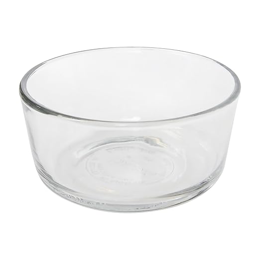 Pyrex 7200 2 Cup Glass Bowls & 7200-PC Plum Purple Food Storage Replacement Lids (4-Pack) - Made in USA