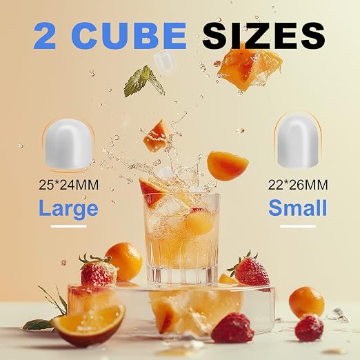 NEWBULIG Countertop Ice Maker Machine with Handle, Portable Bullet Ice Maker Produces 9 Cubes in 6 Minutes, 26 lbs per 24 Hours, Includes Basket & Scoop, for Home Kitchen RV Camping Party, Black