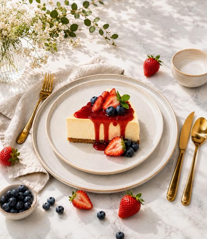 GBHOME Ceramic Dinnerware Sets for 4, 12 Pieces Stoneware Plates and Bowls Sets, Scratch Resistant Dishes, Dishwasher & Microwave Safe, Reactive Glaze