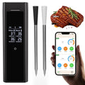 Wireless Meat Thermometer with 2 Color-Coded Probes, ±1.8° F Accuracy, IP67 Waterproof, App Control & Real-Time Monitoring, Two-Way Alerts for Kitchen, BBQ, Grill, Oven, Smoker