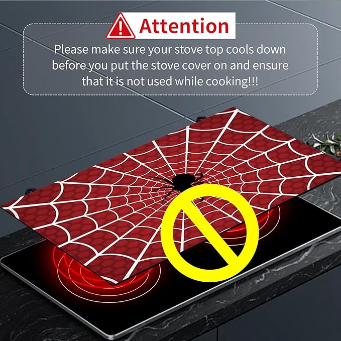 Decorative Electric Stove Top Covers, Heat Resistant Silicone Stove Cover Mat, Stove Top Protectors for Electric Flat Glass Stoves, Adds Extra Counter Space for Small Kitchens and Apartments