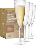 48 Plastic Champagne Flutes, Clear Disposable Plastic Champagne Glasses Reusable Wine Cocktail Cups for Home Daily Life Party Wedding Toasting Drinking Birthday,New Years Eve Party Supplies 2025