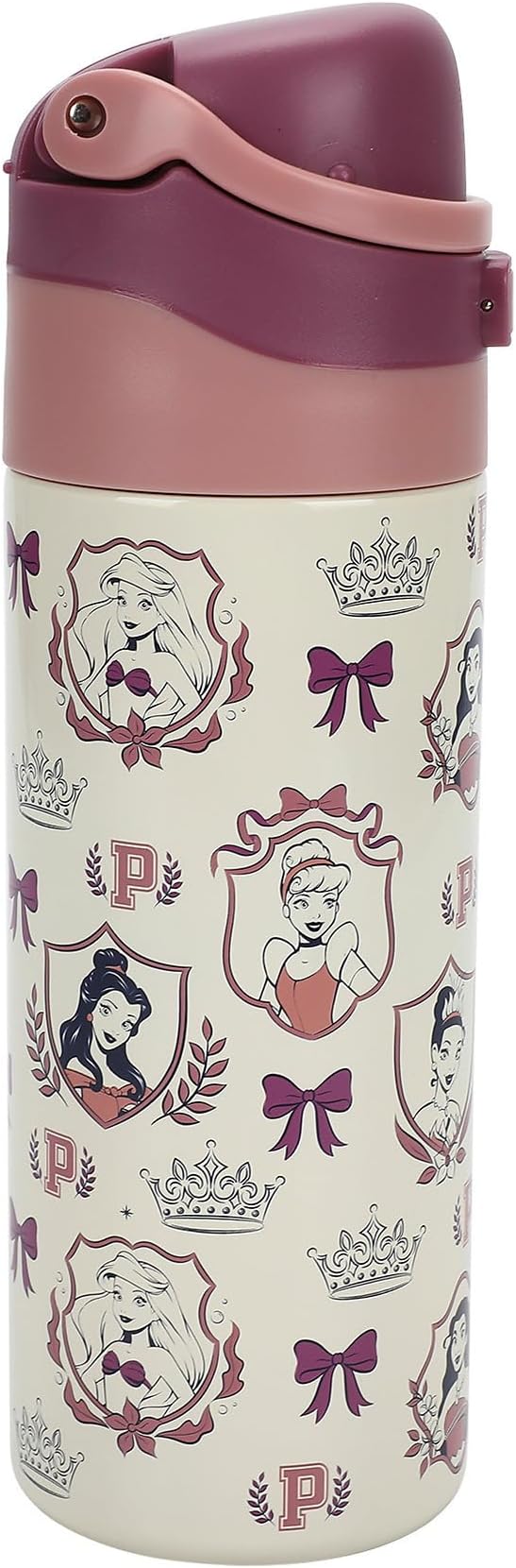 Disney Princess All-Over Character Print 24 Oz Stainless Steel Water Bottle