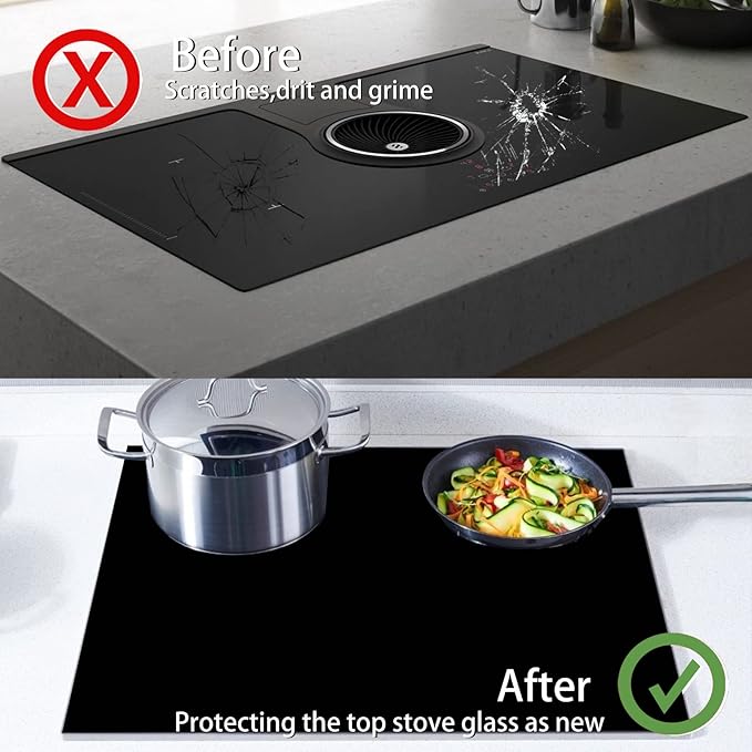 Stove Cover Stove Covers For Electric Stoves Foldable Multipurposeglass Top Protector Thick Natural Rubber Anti-Slip Coating Expands Usable Space (27.9inx20in) (butterfly33)