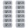 AEVETE 12 Pack Waterproof Digital Refrigerator Thermometer Large LCD, Freezer Room Thermometer with Magnetic Back, No Frills Easy to Read