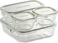 iwaki PC-PRN4G42 Heat Resistant Glass Storage Container, Olive Green, System Set, Mini Pack & Range