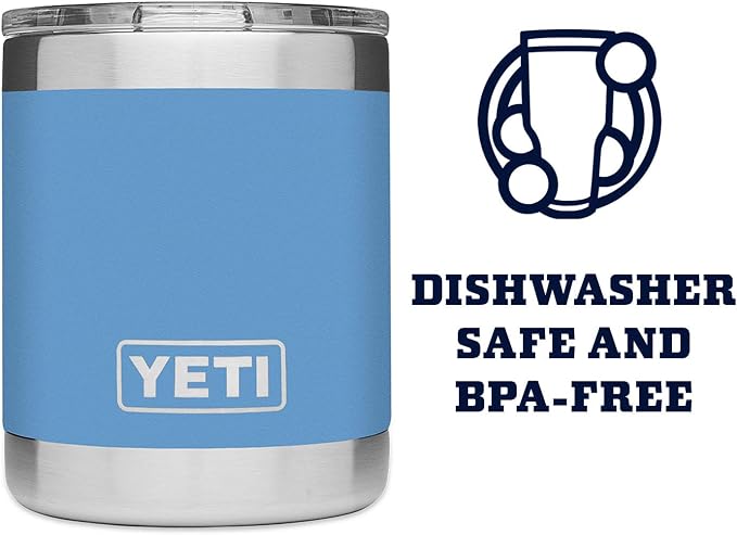 YETI Rambler 10 oz Lowball, Vacuum Insulated, Stainless Steel with Standard Lid