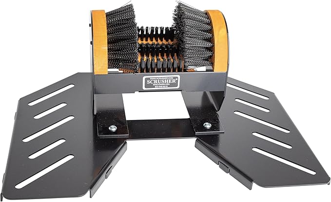 Scrusher - Deluxe Boot & Shoe Cleaner with Steel Base, Weather Resistant Heavy-Duty Outdoor Boot Scrubber, Made in The USA