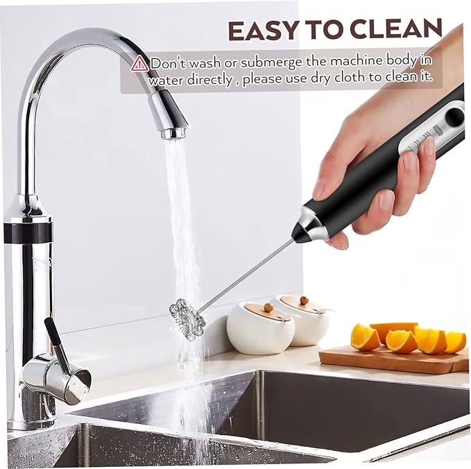 Alipis Milk Frother Electric Cappuccino Maker Handheld Mixer for Matcha Latte Speeds Usb Charging