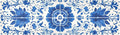 2-in-1 Table Runner Trivet for Hot Dishes Heat Resistant Hot Plate Mat Pad 39x12 Inch Waterproof Table Protector Trivets for Countertop Non Slip Decorative Floral Blue and White Tile