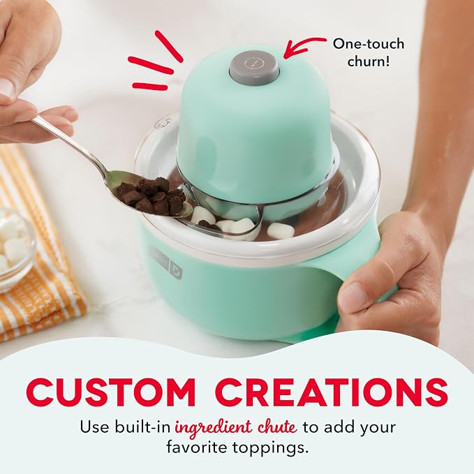 Dash My Mug Ice Cream Maker - Makes Single Serving of Gelato, Frozen Yogurt, Sorbet & More - Easy to Clean & Use - Aqua, 2 Bowls (Pack of 4)