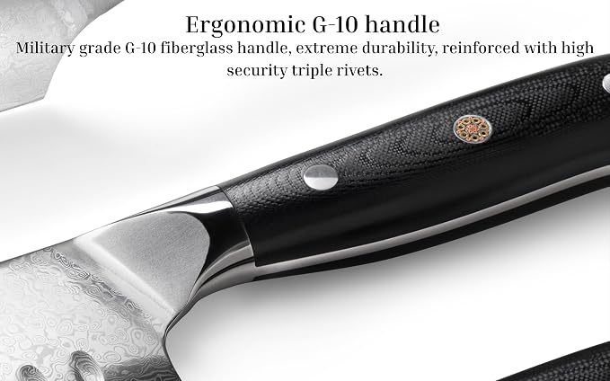Set of 3 Premium Japanese Damascus Chef Knives – VG10 Steel Core, 67-Layer Razor-Sharp Blades, Full Tang Design with Ergonomic Handles, Presented in a Luxury Natural Wood Gift Box