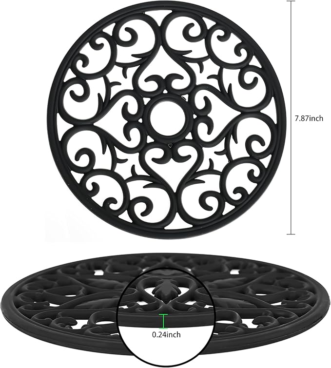 Smithcraft White Silicone Trivets Hot Dishes, Pots & Pans, Hot Pads Kitchen Quartz Countertops, Pot Holders Trivet Mat, Non-Stick Heat Resistant Mats Counter & Table Kitchen Decor Accessories Set 6