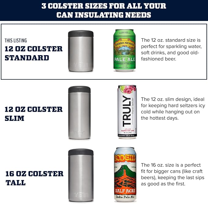 YETI Rambler 12 oz. Colster Can Insulator for Standard Size Cans, Charcoal