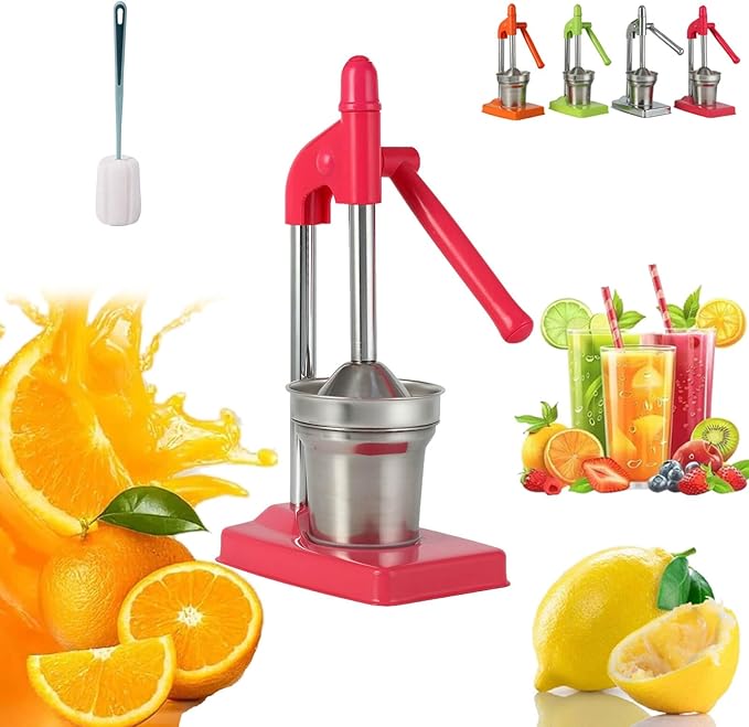 Cast Iron Juice Press, Manual Press Juicer, Manual Juicer Cast Iron for Making Fresh Lemon and Orange Juice, Easy To Clean, Home and Kitchen Essentials