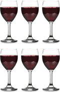 Vikko 8.5 Ounce Small Wine Glasses Set of 6, Fancy Red and White Wine Glass, Durable Stem, Copas De Vino Dishwasher Safe
