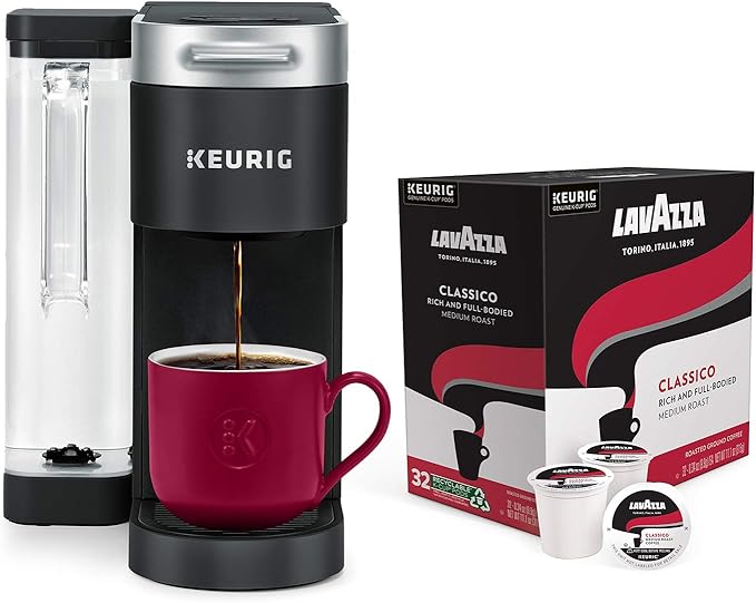 Keurig K-Supreme Single Serve Coffee Maker with Lavazza Classico, Medium Roast, 32 K-Cup Pods