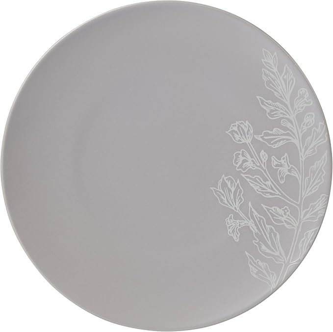 Oneida 897506 Roseto 12-Piece Dinnerware Set, Pumice, Grey