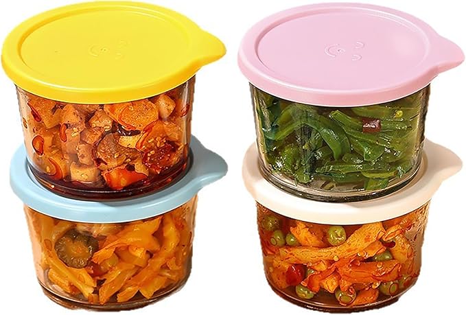 Garnish Outdoor Picnic Box, Airtight Glass Lunch Bento Boxes, Glass Meal Prep with Lids, Strong & Healthy Glass Meal Prep Containers, for Oven, Freezer, Dishwasher, Vegetables