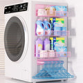DTUQYX Magnetic Shelf for Washing Machine 4-Pack: Widen Magnetic Laundry Organizer (5"-6") with Hanger Organizer, Strong Magnet, Rust Proof, Heavy Duty Magnetic Spice Rack for Refrigerator (Pink)