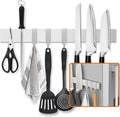 Fridge Applicable 17 Inch Double Sided Magnetic Knife Holder - Stainless Steel Knife Strip With Powerful Magnetic Pull Force - Use as Kitchen Knife Holder, Knife Rack & Tool Holder - Silver