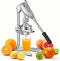 Manual Juicer, AMOHEE Stainless Steel Orange Juicer Squeezer for Citrus Lemon Pomegranate, Easy to Use & Clean Countertop Hand Press