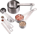 Measuring Cups and Spoons Set, 18/8 Stainless Steel Measuring Cups and Spoons Set for Baking & Kitchen, Metric & US Metal Measure Cup and Spoon for Dry & Liquid