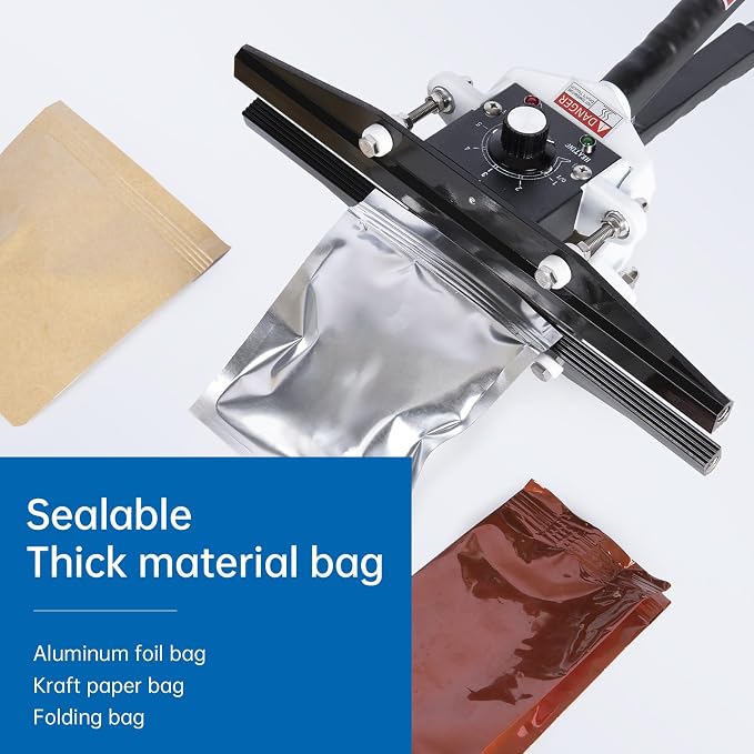 Portable Hand Held Heat Sealer Machine-R-PACK FKR-500, 20 Inches, For Foil Bag, Mylar, Kraft Bag