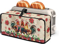 Christmas Toaster Cover 2 Slice Chicken Pattern Cover for 2 Slice Slim Toaster Water-Resistant Dust Covers for Kitchen Appliances, Machine Washable