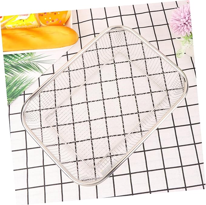 1pc Stainless Steel Drain Basket Multi-purpose Kitchen Storage Basket for Fruits and Vegetables Medium Design for Easy Washing and Draining