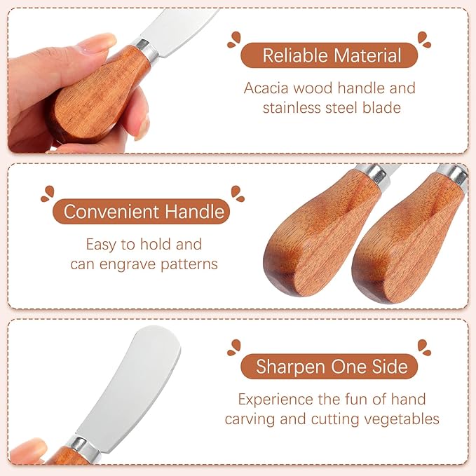 Geetery 12 Set Charcuterie Boards Bulk Acacia Wood Mini Cutting Board Gift Set with Knives, Gift Box, Card Small Cheese Serving Tray Board for Bridal Baby Shower Wedding Housewarming Favors(12 Inch)