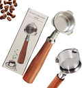 Espresso Portafilter 54mm Bottomless Rosewood Compatible with Breville Duo-temp, Infuser, Bambino, Barista Express, Barista Touch, and Barista Pro Espresso - Stainless Steel Filter Basket Included
