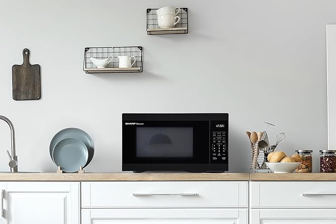 Sharp SMC1161KB 1.1 cu. ft. 1000W Black Countertop Microwave Oven