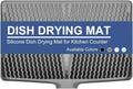 Silicone Dish Drying Mat for Kitchen Counter, Heat-resistant Dish Dryer Mat with Built-in Drain Lip ,Drain Pad Protects Surfaces Prevents Water Build UP