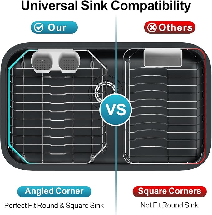 iSPECLE Small in Sink Dish Drying Rack - Stainless Steel Compact Inside Sink Dish Drainer for RV Apartment Kitchen, Rust Resistant, 11.6" W x 13.4" L, Silver