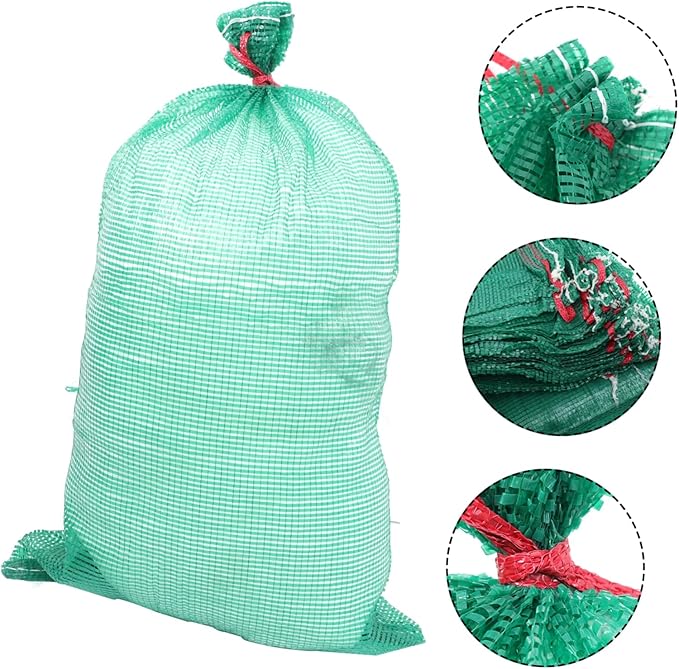 Ciieeo 50pcs Multifunctional Mesh Produce Bags Reusable Storage Bags Breathable Drawstring for Vegetables Fruits