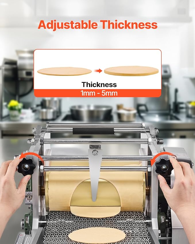 VEVOR Electric Tortilla Maker, Automatic Corn Tortilla Making Machine with Non-Stick Coating and Two Molds(4 in + 6 in), Electric Chapatti Machine Suitable for Produce Sopes Pita Tortilla Pizza