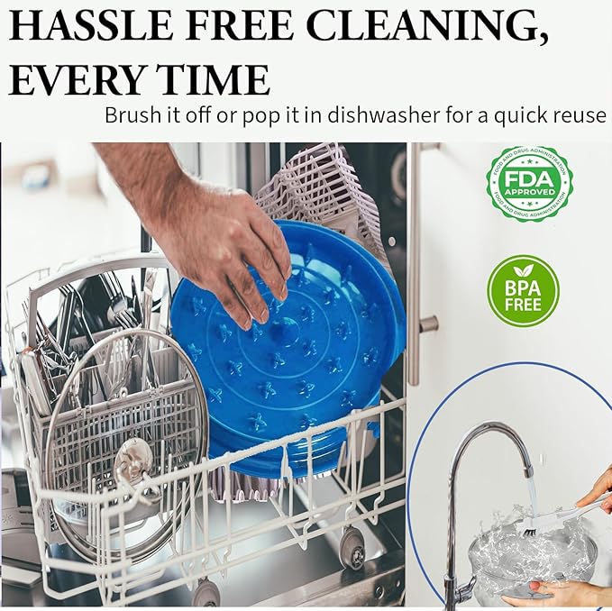Chicken Shredder Tool Twist Large Capacity – Heavy Duty Meat Shredder for Chicken Breast, Pulled Pork & Beef – Visible Lid, Anti-Slip Base, BPA Free, Dishwasher Safe – Fast Meal Prep Tool (Blue)