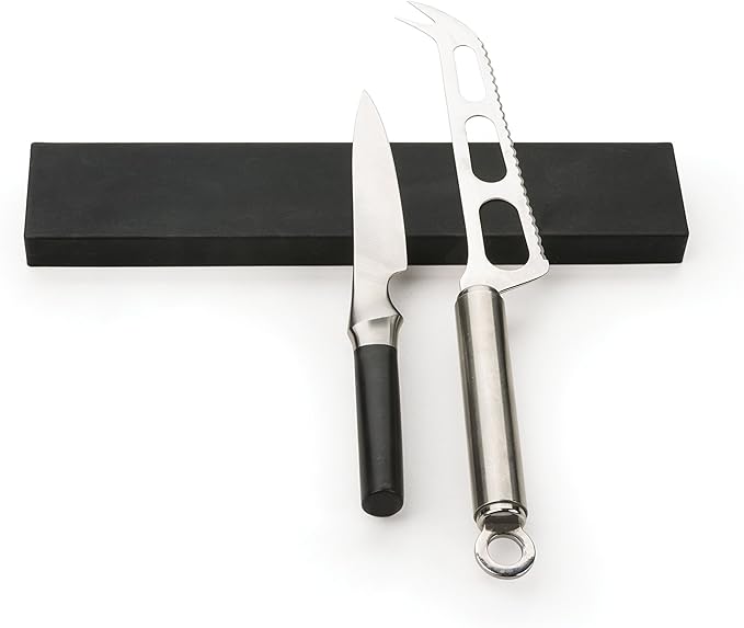 RSVP International Magnetic Knife Tool Bar Multi-Use Wall Mounted,10 Inch, Black Silicone