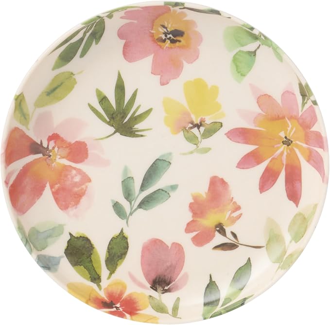 Oneida 24 Seven Melamine Collection, Dishwasher Safe Melamine Dinnerware and Drinkware, Floral Pattern, Dinnerware Set, 12-Piece