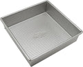 USA Pan Bakeware Nonstick Square Cake Pan,8 Inch,Aluminized Steel,(Pack of 6)