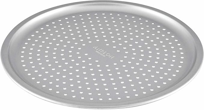 Anolon Pro-Bake Aluminized Steel Bakeware Perforated Pizza Pan, 14 Inch - Silver