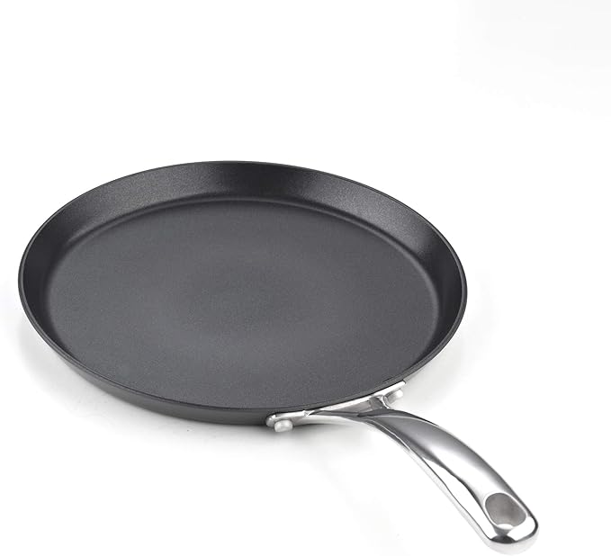 Cooks Standard Nonstick Hard Anodized 9.5-inch 24cm Crepe Griddle Pan, Black