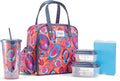 Fit & Fresh Lunch Bag For Women, Insulated Womens Lunch Bag For Work, Leakproof & Stain-Resistant Large Lunch Box For Women With Containers, Tumbler and Ice Pack, Zipper Closure Wichita Bag Peacock