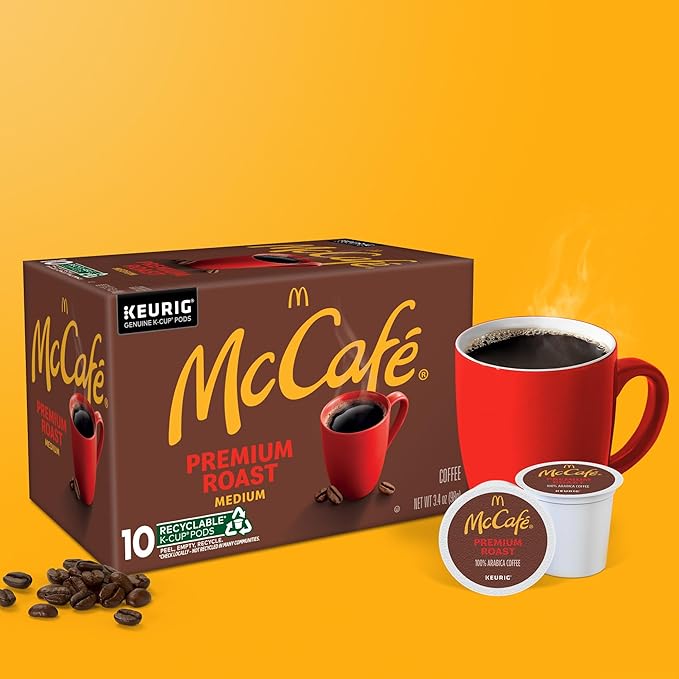 McCafe Premium Roast Coffee, Single Serve Keurig K-Cup Pods, Medium Roast, 60 Count, (6 Packs of 10)