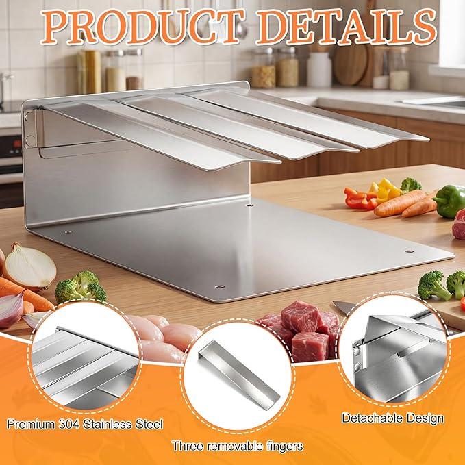 Stand for Vacuum Sealer Bags Packaging 9 x 7 x 3.15 Inches Heat Seal Bags Plate 304 Stainless Steel Food Storage Filling Bag Meal Prep Freezer Meals Suitable for Most Sizes Vacuum Package