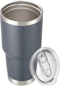 30 oz Tumbler with Lid Stainless Steel Tumblers Vacuum Insulated Cup Reusable Powder Coated Travel Mug Double Wall Leak Proof Portable Cups Keep Cold Drinks for 12 Hours, Gray, 1 Pack